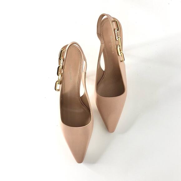 NIB Louis Vuitton Sparkle Slingback Pointed Toe Pumps 37 - Picture 3 of 11